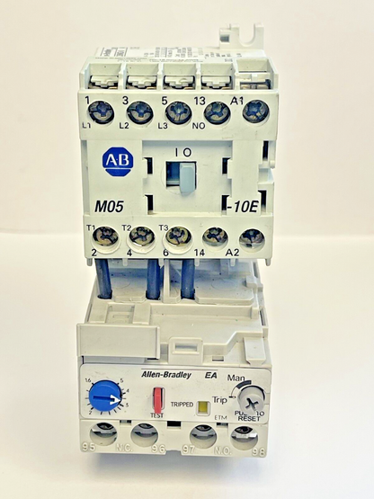 ALLEN BRADLEY - 193-EA1EB SER. B OVERLOAD RELAY & 100-MO5NZ*3 SER. A 24VDC COIL