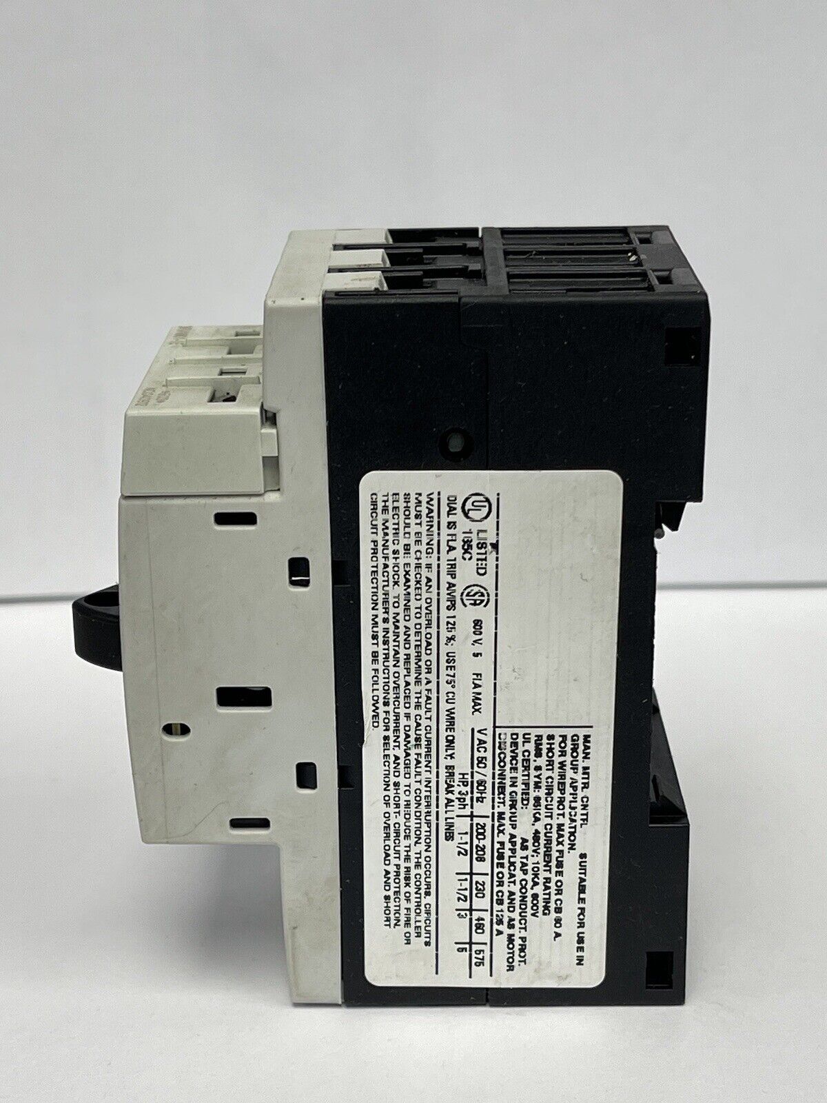 SIEMENS - 3RV0011-1FA10 - Motor breaker; 1.5kW; 220÷690VAC; DIN; Sht Cir Rel 65A