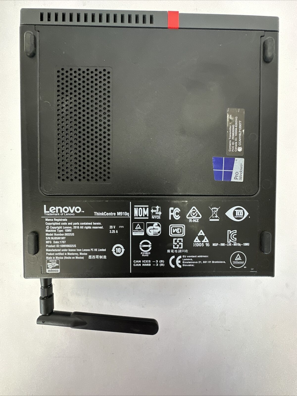 LENOVO MT-M 10MV-0032US THINKCENTRE M910q 20VDC 3.25A