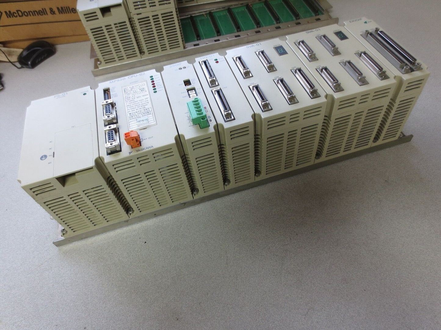 YASKAWA MP920 CPU-02, PS-01, 260IF, LIO-01, SVA-01(2), EXIOIF MACHINE CONTROLLER