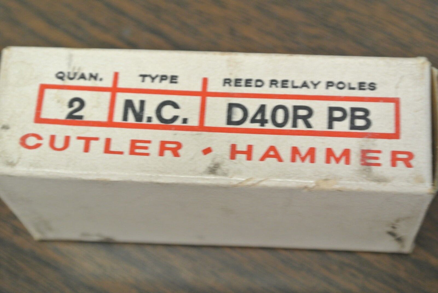 BOX of 2 / CUTLER-HAMMER D40RPB REED RELAY / N.C. / NEW SURPLUS