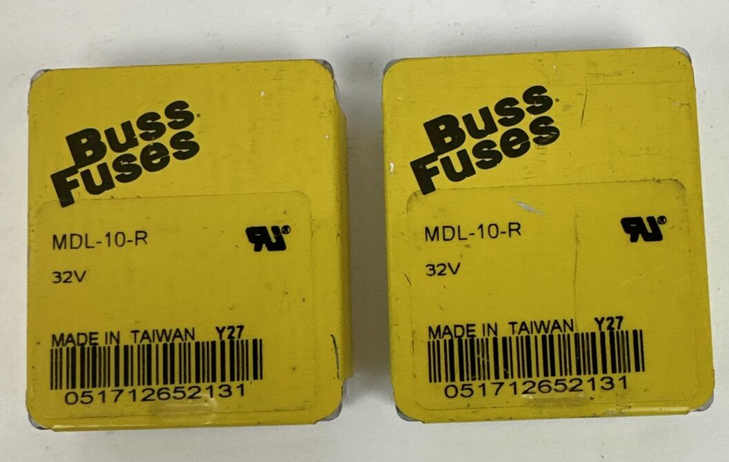 BUSSMANN MDL-10-R FUSE 32V (LOT OF 10)