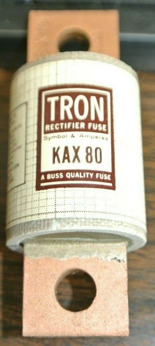 BOX of 10 / BUSSMANN / TRON KAX80 RECTIFIER FUSE / 250V / 80A / NEW SURPLUS