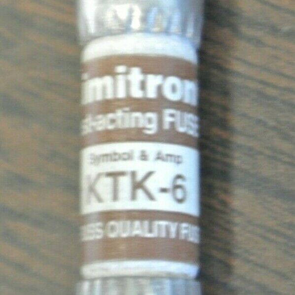 LOT of 4 / BUSS KTK-6 LIMITRON FUSE / 6A / 600V / NEW SURPLUS