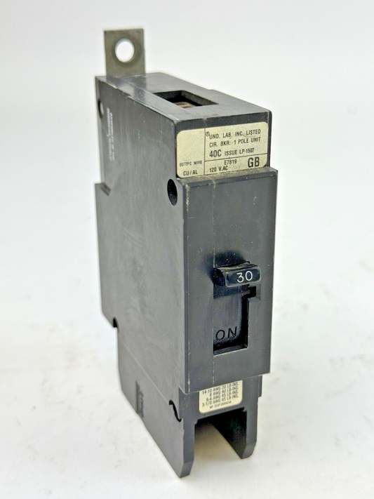 WESTINGHOUSE / CUTLER-HAMMER GB1030 - CIRCUIT BREAKER - 1 POLE/120VAC/30A - NEW