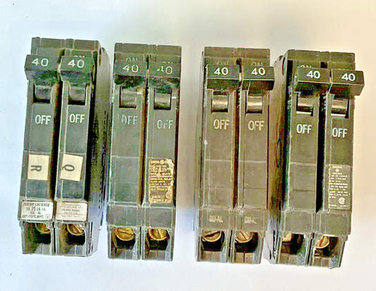 GENERAL ELECTRIC CTL 40A CIRCUIT BREAKER 2POLE 120/240VAC***LOTOF4***