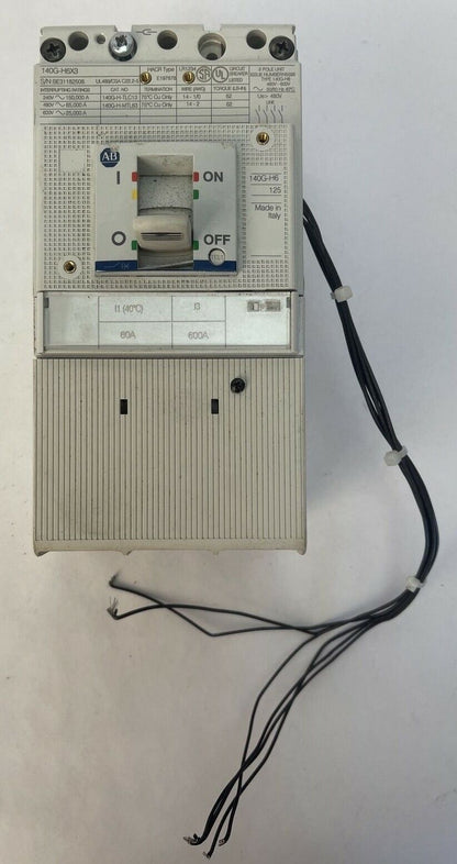 ALLEN BRADLEY 140G-H6C3-C60-FB SER A CIRCUIT BREAKER 240/480/600VAC 3P 140G-H6