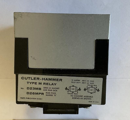 CUTLER HAMMER D23MR80A 120V 60CY TYPE M RELAY