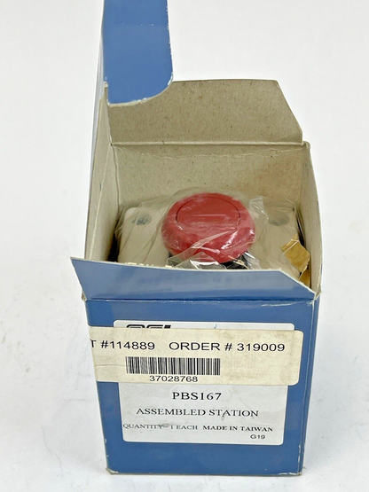 ACI - 114889 - MUSHROOM HEAD CONTROL STATION - EMERGENCY STOP  - PBS167