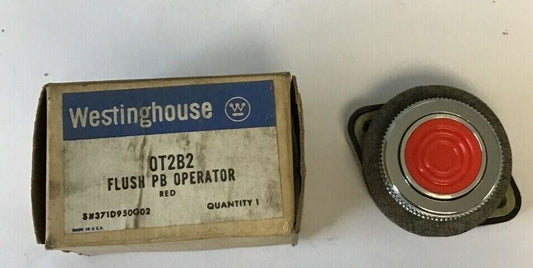 WESTINGHOUSE OT2B2 FLUSH PUSH BUTTON OPERATOR RED