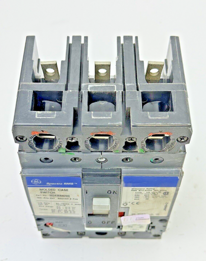 GE - SEDA36AN0100 - SPECTRA CIRCUIT BREAKER - 3 POLE/100A/600VAC W/ 100A TRIP
