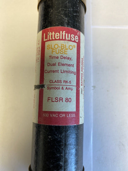 Littelfuse Slo-Blo FLSR80 80A 600V Fuse "Lot of 2"