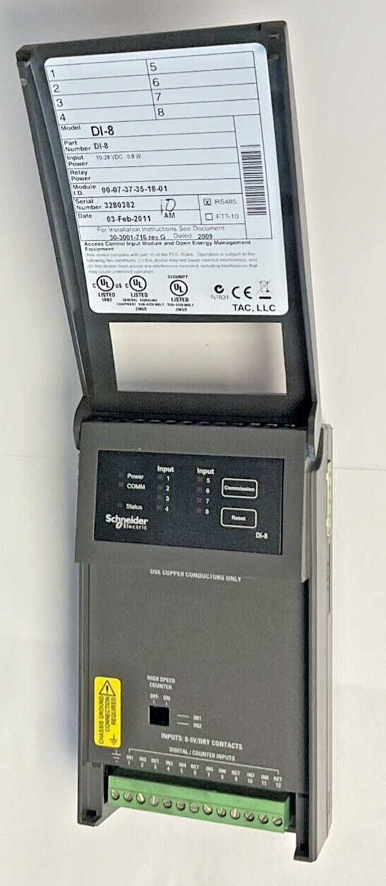 SCHNEIDER ELECTRIC DI-8 DIGITAL INPUT MODULE 28VDC 0.8W
