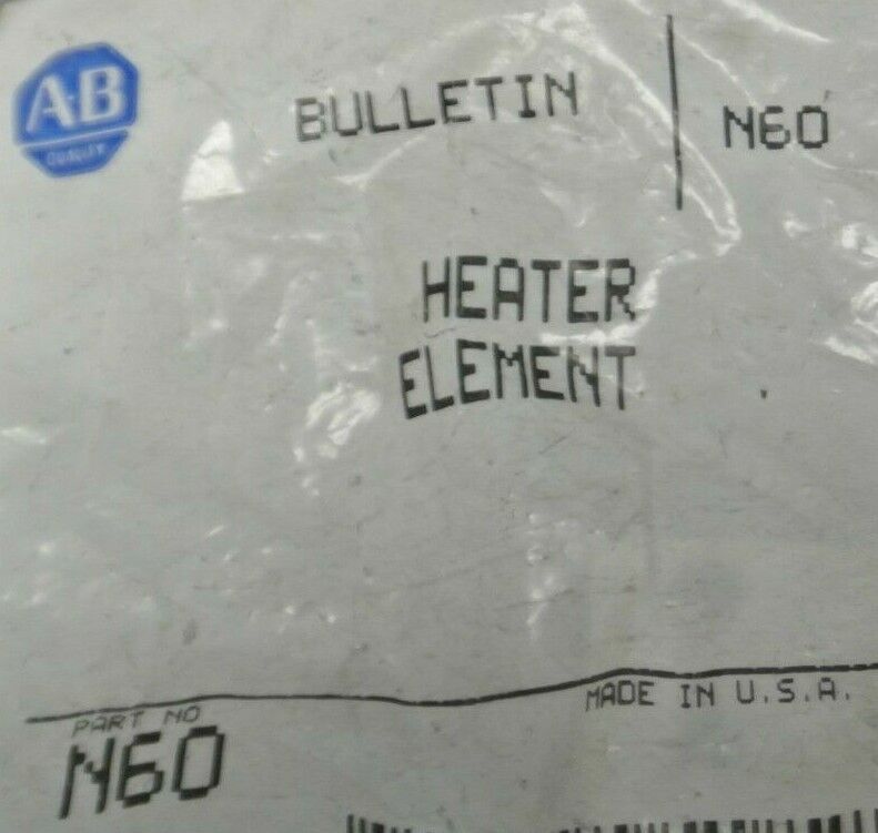 ALLEN-BRADLEY N60 / OVERLOAD HEATER ELEMENT / NEW SURPLUS