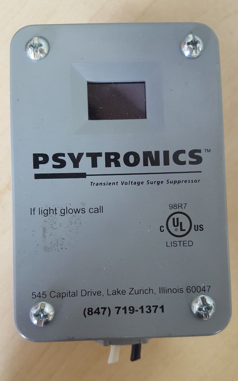 Psytronics P1301, U.L. SVR 500V, Single Phase, 120V