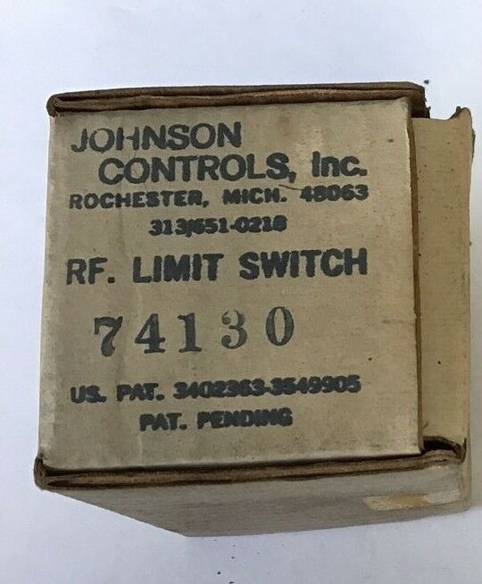 JOHNSON CONTROLS 74130 RF. LIMIT SWITCH 115VAC .1-1A N.C.