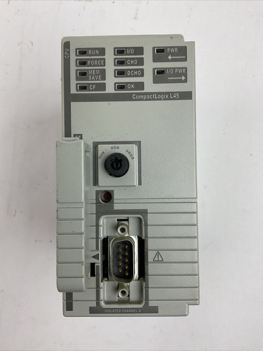 ALLEN BRADLEY 1768-L45 SER B F/W REV 1.04 LOGIX 5345 PROCESSOR UNIT 1768-L45/B