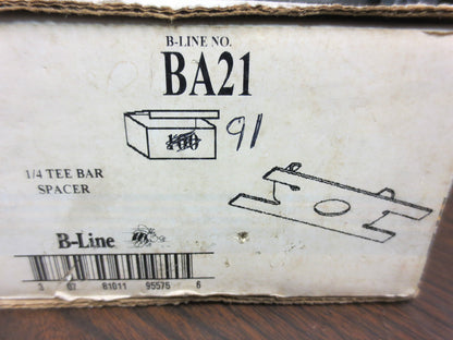 COOPER B-LINE BA-21 T-BAR SPACER; 1/4 -INCH, STEEL - BOX of 90 - NEW