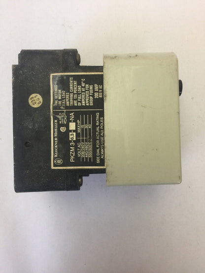KLOCKNER MOELLER PKZM 3-6,3-U-NA 600VAC 40HP MANUAL MOTOR STARTER 3.5-6.0A