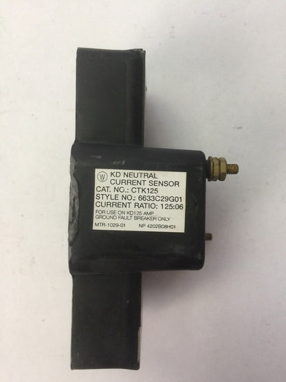 WESTINGHOUSE CTK125 6633C29G01 NUETRAL CURRENT SENSOR FOR USE ON KD125 AMP