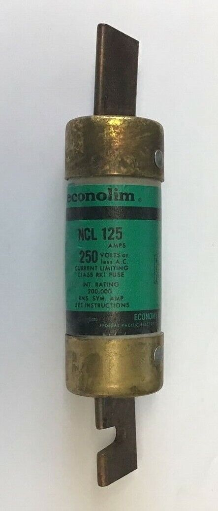 ECONOMY NCL 125 FUSE 125A 250V ECONOLIM CLASS RK1 NCLR125