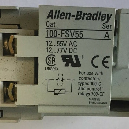 ALLEN BRADLEY 700-CF220Z* CONTACTOR SER.A 600VAC 25A 3PH W/ 100-FSV55