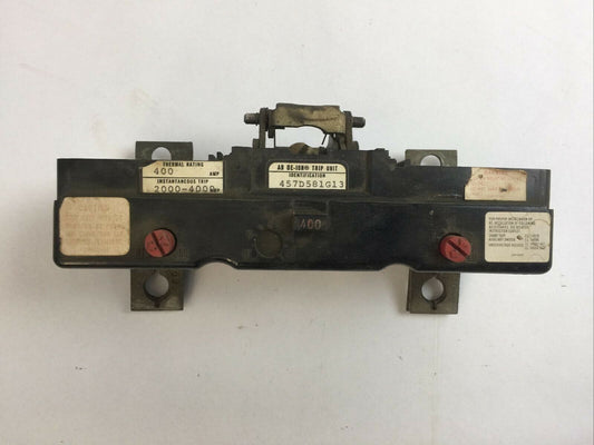 WESTINGHOUSE 457D581G13 AB DE-ION TRIP UNIT 400AMP 2POLE INSTA TRIP 2000-4000A