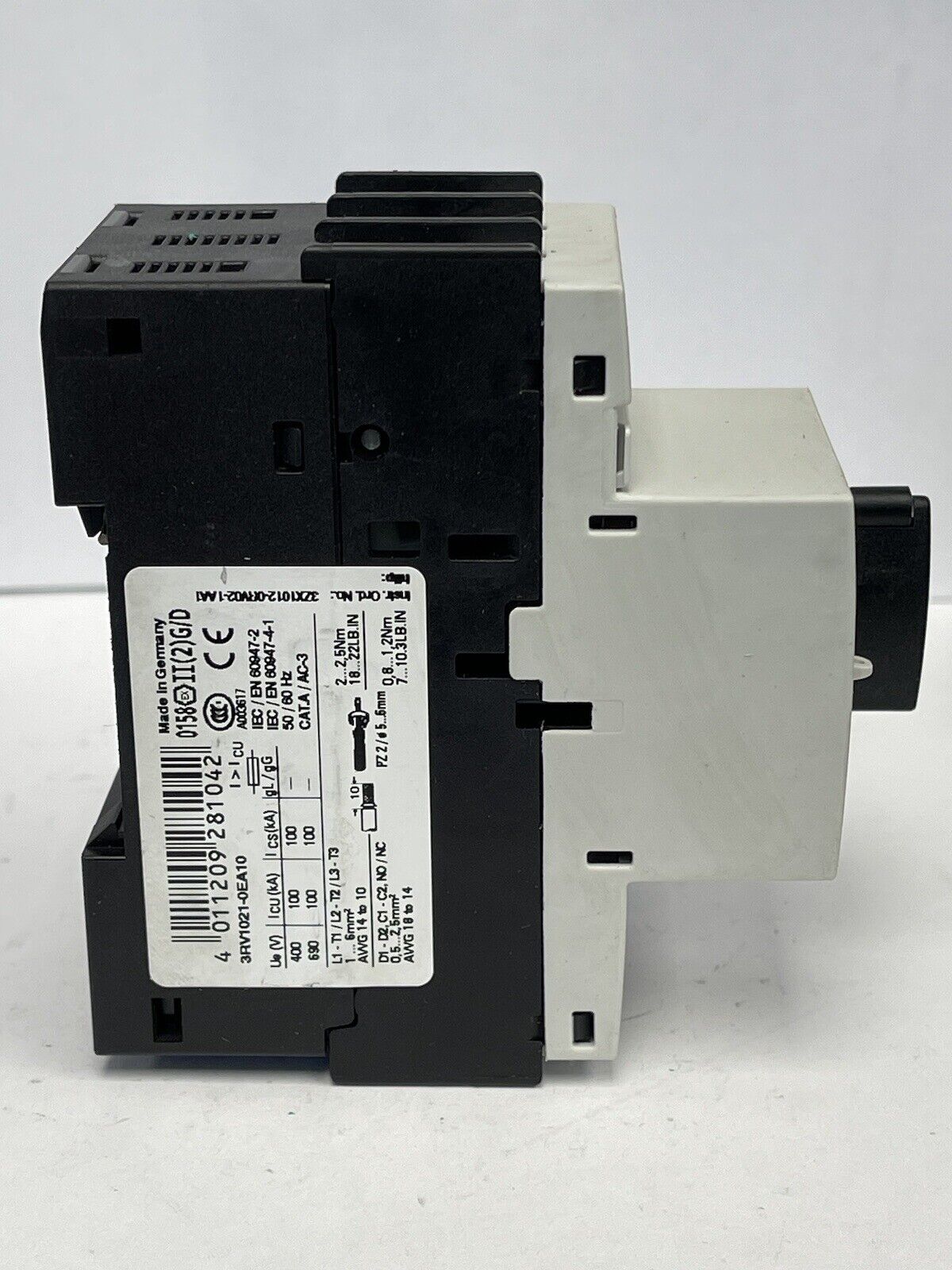 SIEMENS - 3RV1021-0EA10 - CIRCUIT BREAKER / MOTOR PROTECTOR