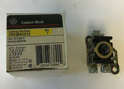 GE CONTACT BLOCK CR2940U210 600VOLTS ***LOTOF2***