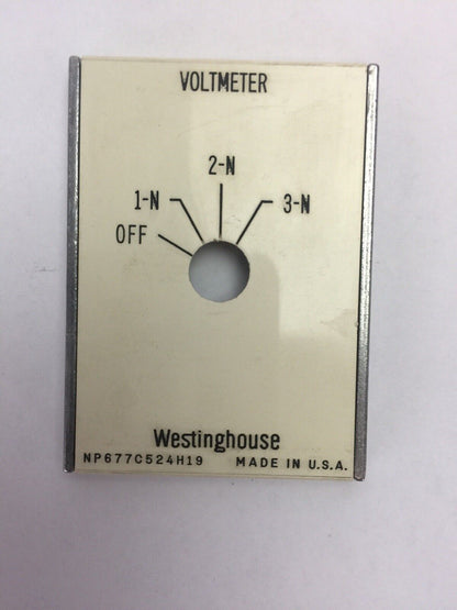 WESTINGHOUSE 505A702G05 TYPE W2 SWITCH 600V 20A ROTARY SWITCH