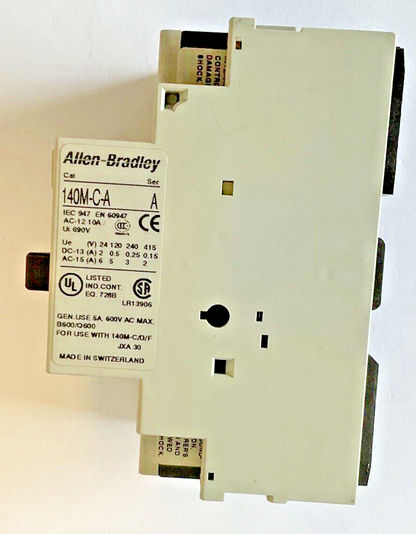 ALLEN BRADLEY 140M-C2E-B40 SER.B MOTOR PROTECTOR W/140-C-A AUX CONTACT SER.A