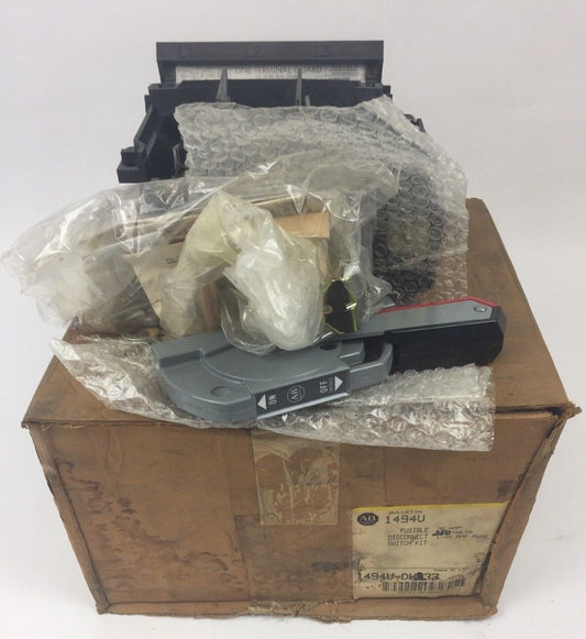 ALLEN BRADLEY 1494V-DH233 FUSIBLE DISCONNECT SWITCH KIT 30A 250V CHIPPED PLASTIC