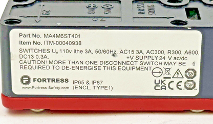 FORTRESS - MA4M6ST401 - ITM-00040938 - SAFTEY SWITCH ASSEMBLY HANDLE OPERATED