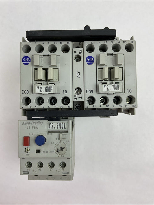 ALLEN BRADLEY 104-C09DJ22 REVERSING STARTER (100-C09*10 + 193-ED1CB 1.0-5.0A)