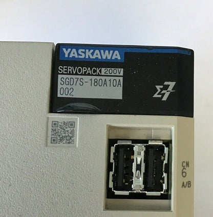 YASKAWA SGD7S-180A10A002 SERVO DRIVE 200V SERVOPACK 10A 50/60HZ