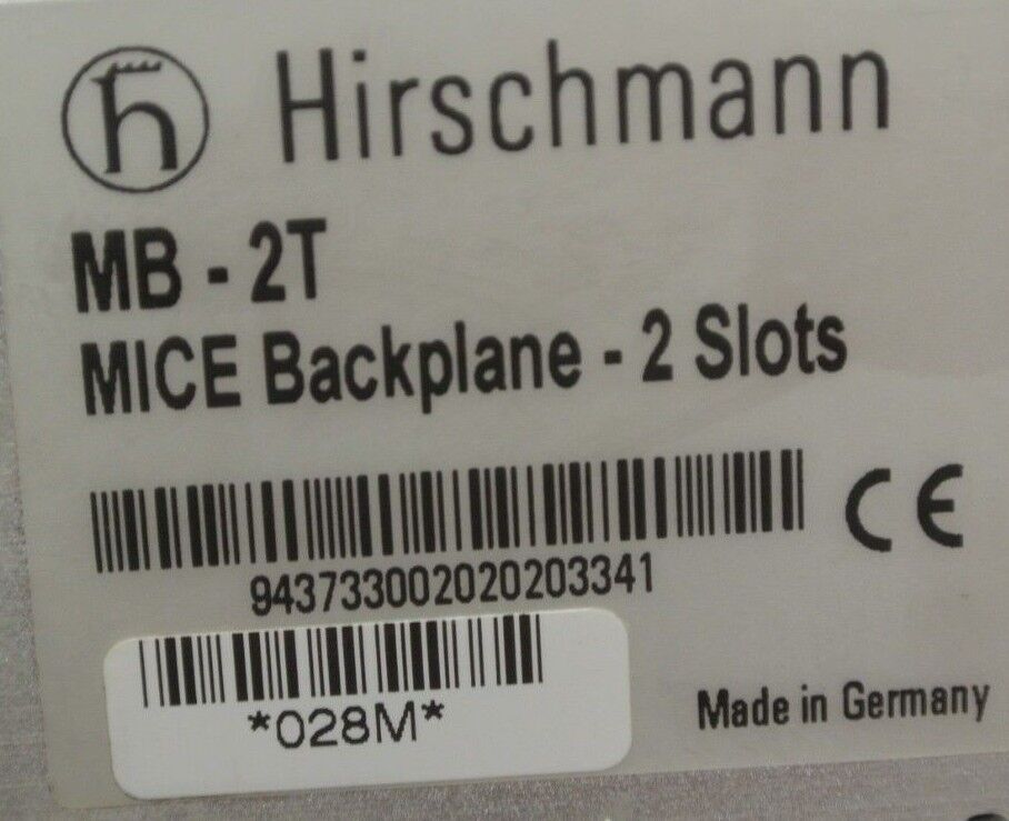 HIRSCHMANN MB-2T / MICE BACKPLANE - 2 + 5 SLOTS - PLC BASE