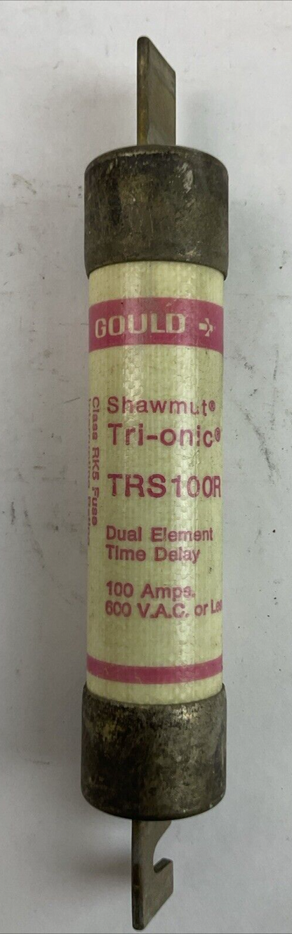 GOULD SHAWMUT TRS100R TRI-ONIC DUAL ELEMENT FUSE 100AMP 600VAC (LOT OF 3)
