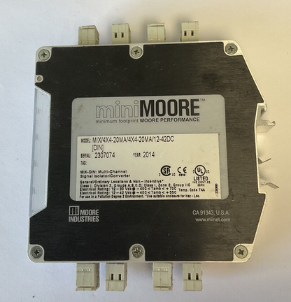 MOORE PERFORMANCE MIX/4X4-20MA/4X4-20MA/12-42DC ISOLATOR 4-CHANNEL 42VDC