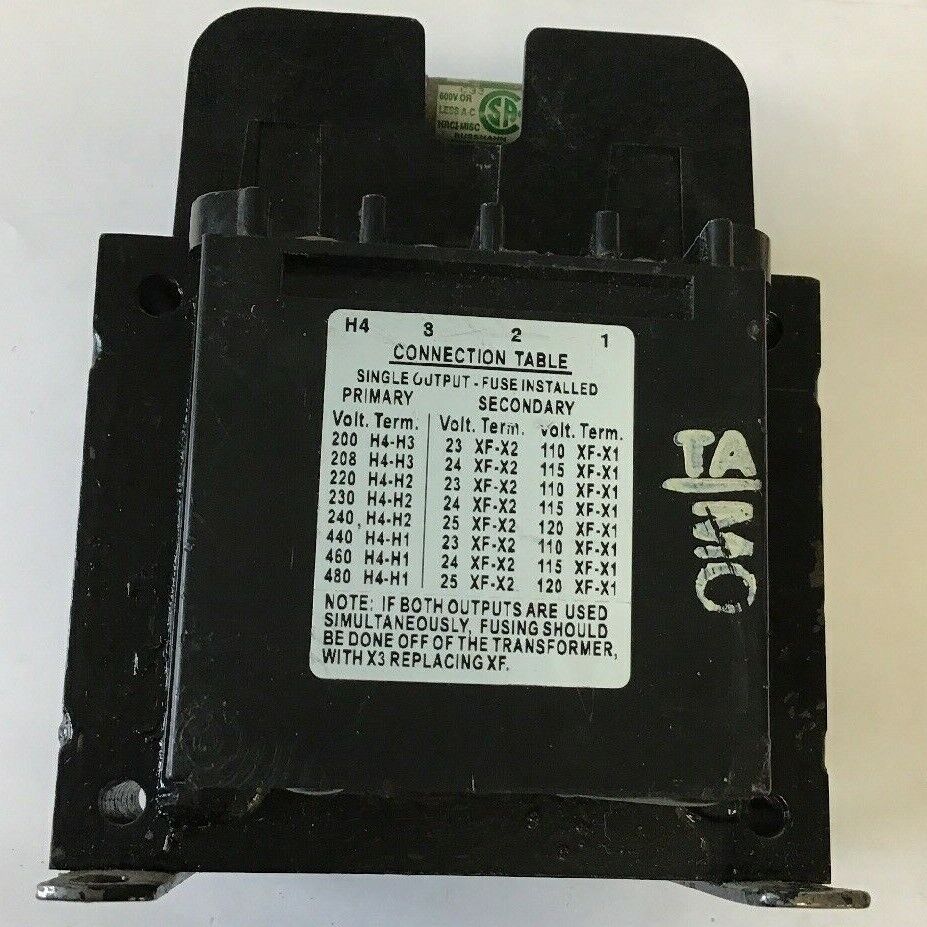 CUTLER HAMMER C0100E5EFB CONTROL TRANSFORMER 100VA 50/60HZ