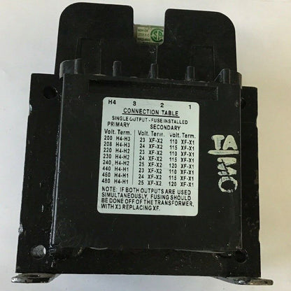 CUTLER HAMMER C0100E5EFB CONTROL TRANSFORMER 100VA 50/60HZ