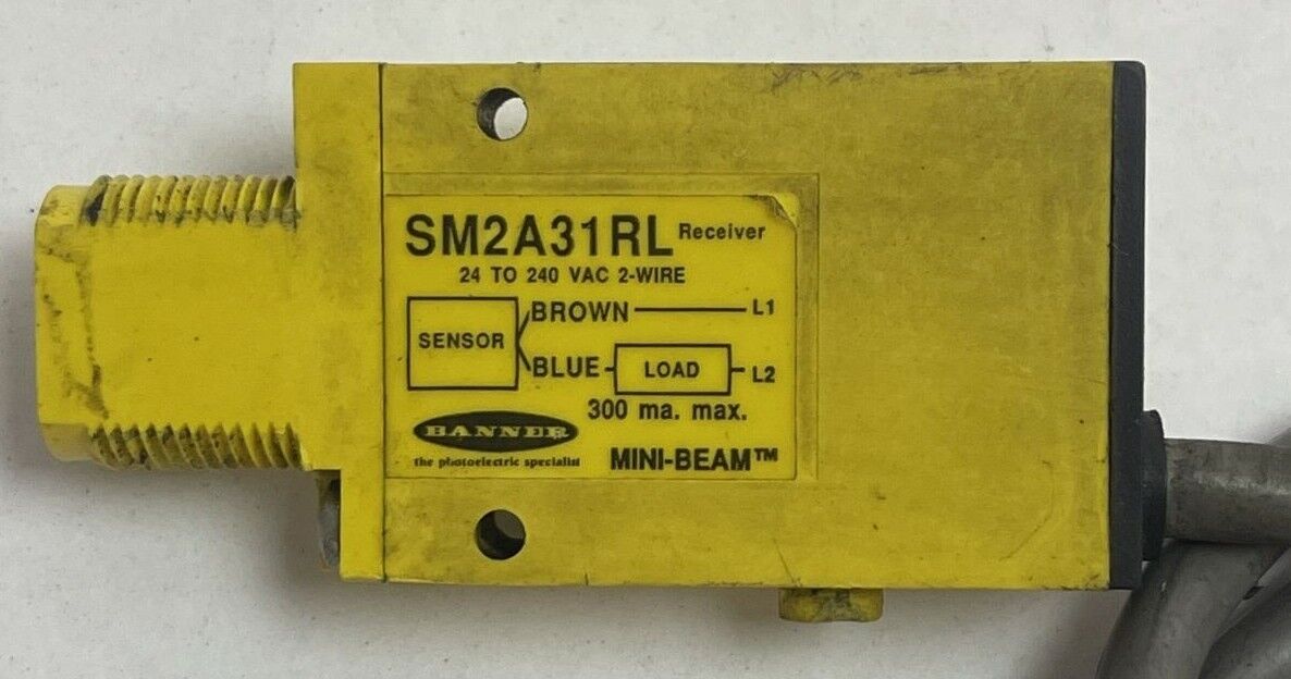 BANNER SM2A31RL MINI-BEAM SENSOR 24-240VAC 300ma