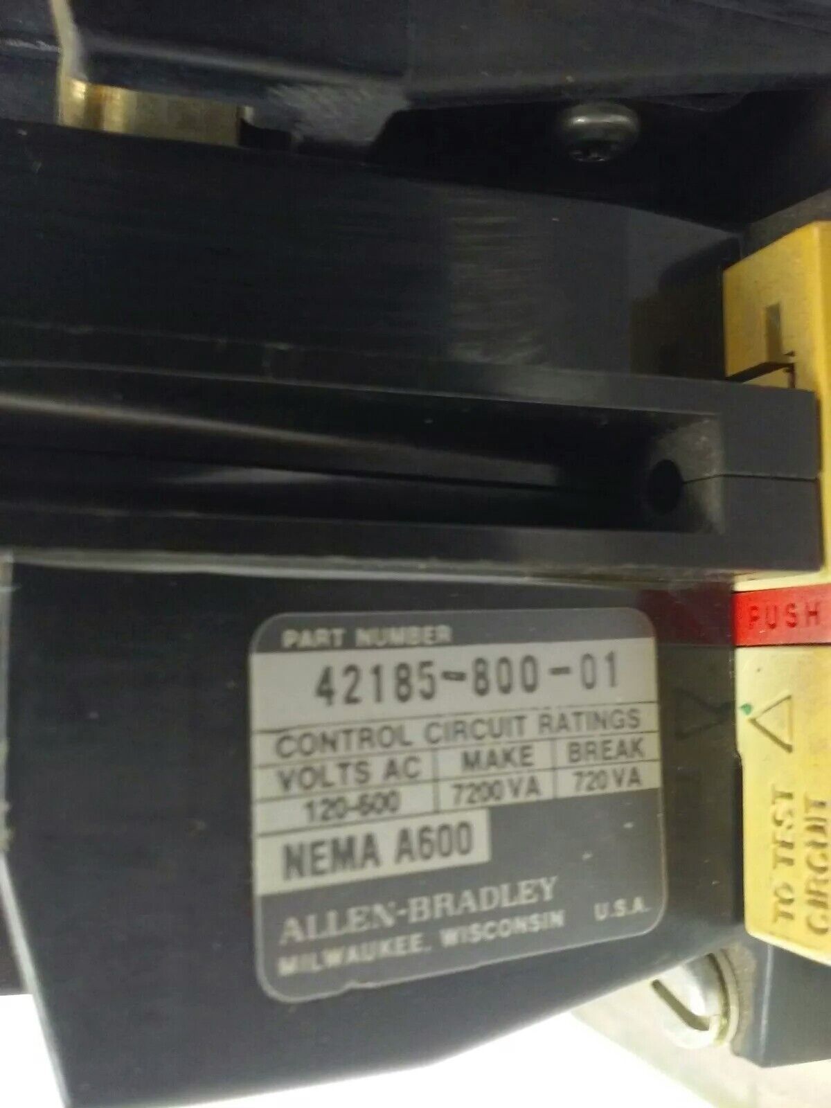 ALLEN BRADLEY, 520E-BOB , SER. C, STARTER, SIZE 1, 600V, 27A, 3PH, 120V COIL