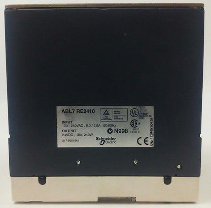 TELEMECANIQUE ABL7 RE2410 POWER SUPPLY MODULE INPUT 100-240VAC OUTPUT 24VDC