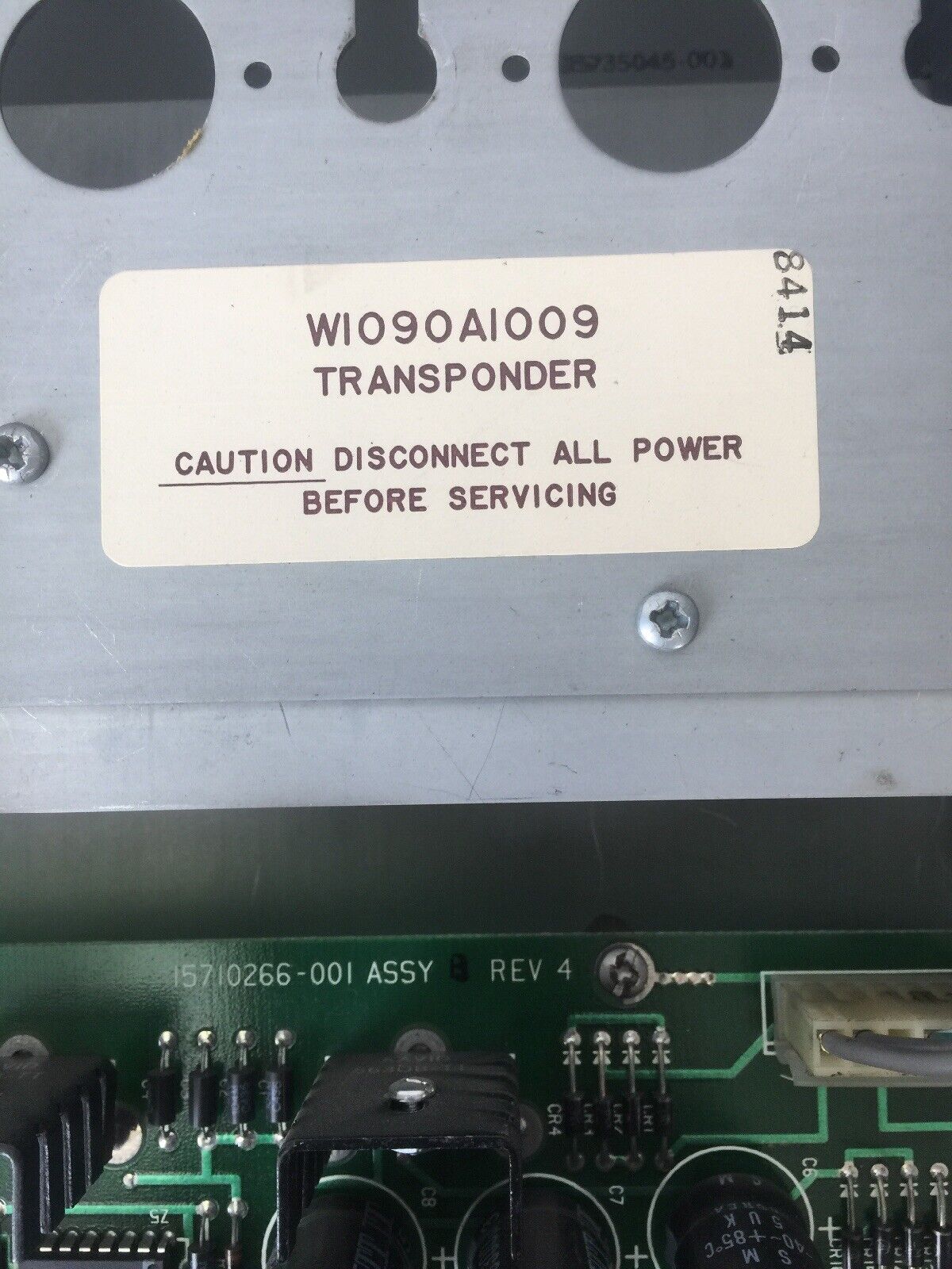 HONEYWELL W1090A1009 TRANSPONDER 15710266-001 15710265-001