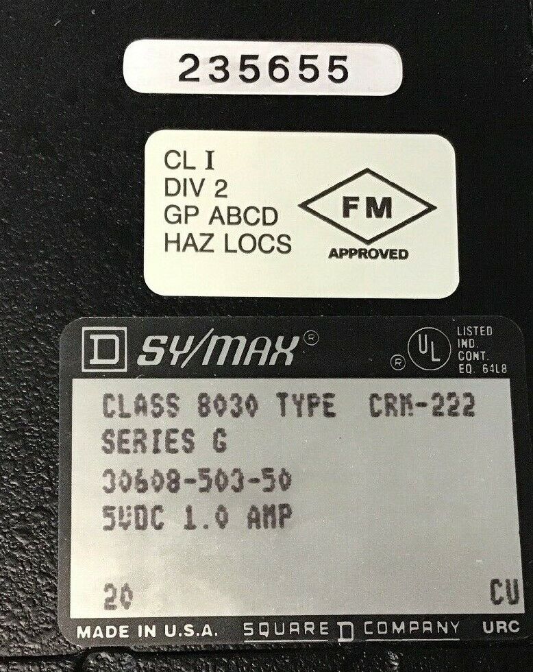 SQUARE D CLASS 8030 TYPE CRM-222 REMOTE INTERFACE MODULE SERIES G 5VDC 1.0AMP