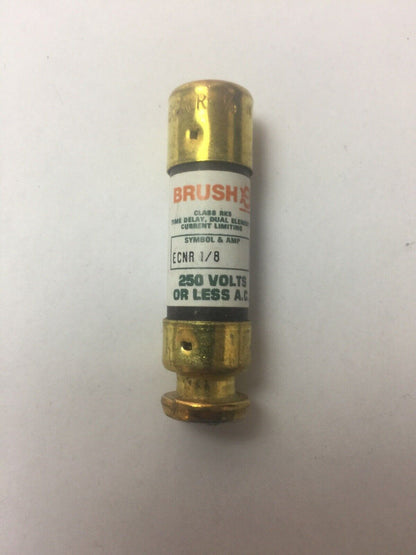 BRUSH/RELIANCE ECNR 1/8 FUSE 250VAC 1/8AMP (LOT OF 10)