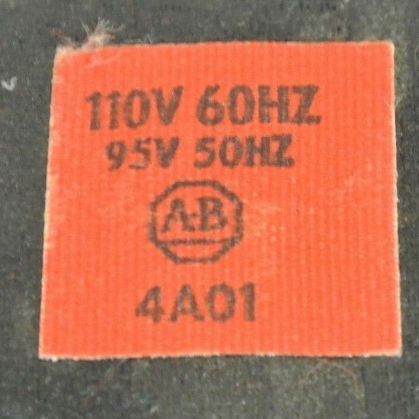 ALLEN-BRADLEY 4A01 COIL - 110V, 60Hz / 95V, 50Hz - NO SCREWS