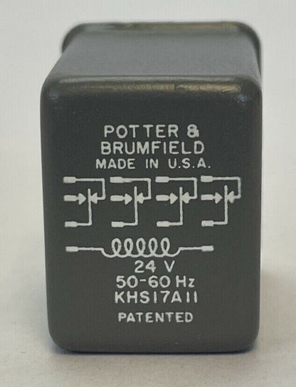 AMF POTTER & BRUMFIELD KHS17A11 RELAY 4PDT 3A 24VAC 50-60HZ