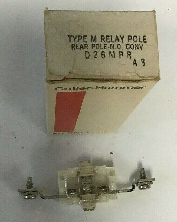 CUTLER HAMMER D26MPR TYPE M RELAY REAR POLE N.O. ****LOTOF2****