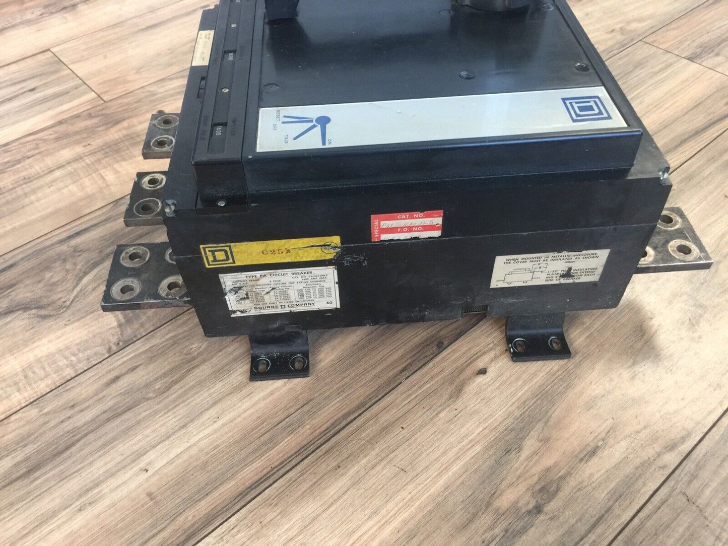 SQUARE D PA-361600-F CIRCUIT BREAKER 1600A 600VAC